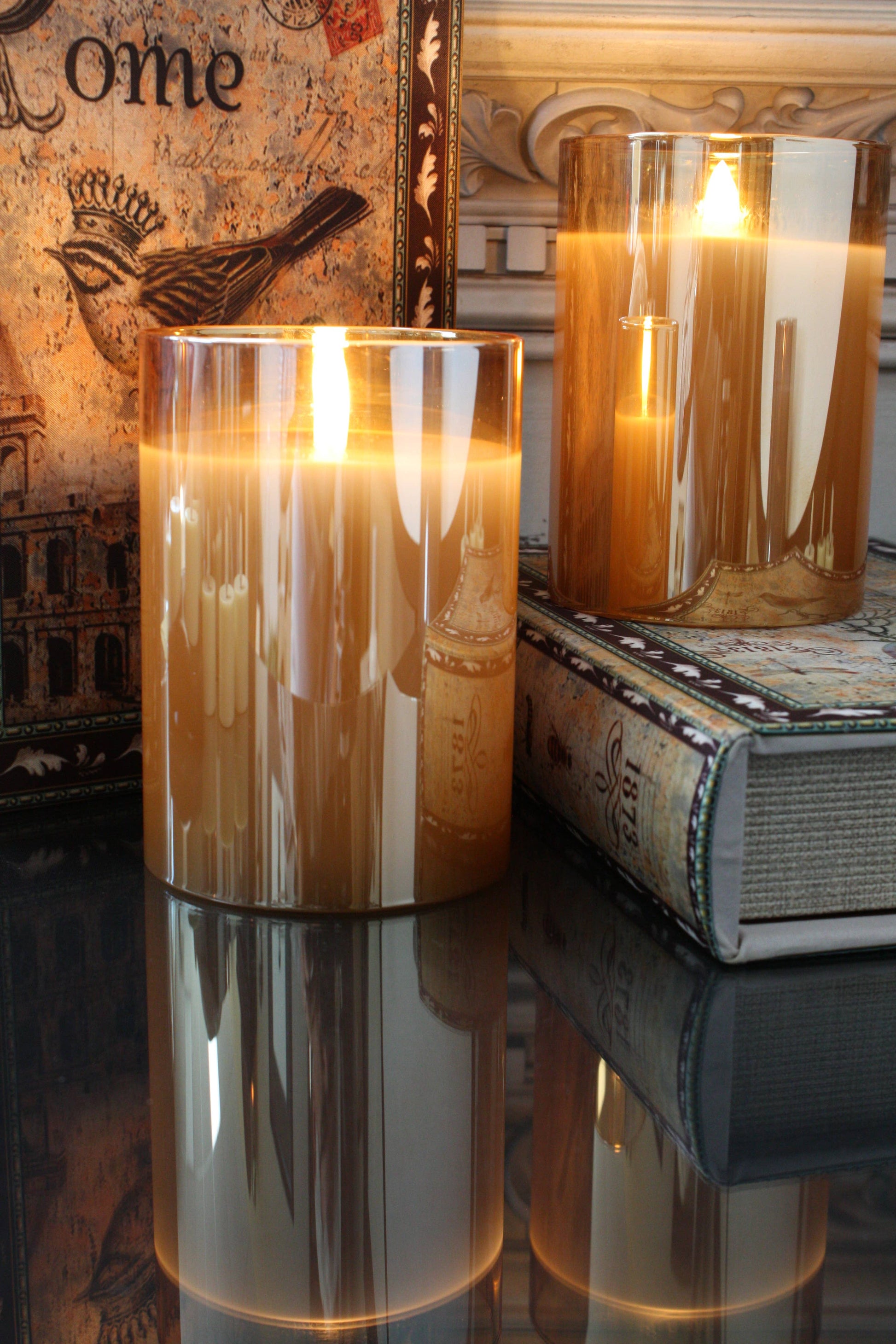3.5" x 6" Champagne Radiance Poured Candle