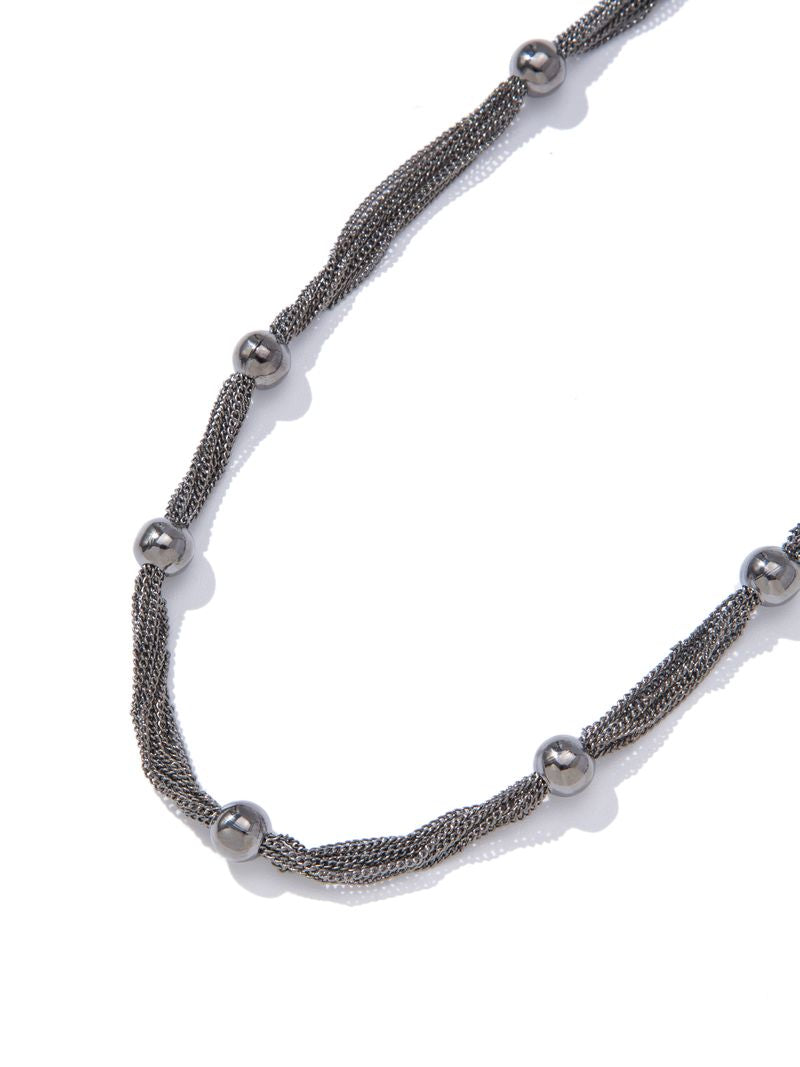 Head Over Heels Necklace - Gunmetal