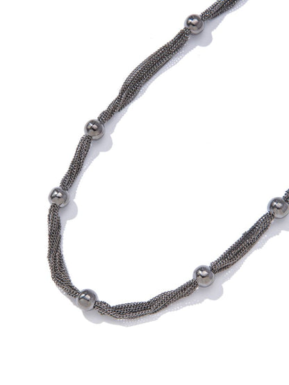 Head Over Heels Necklace - Gunmetal
