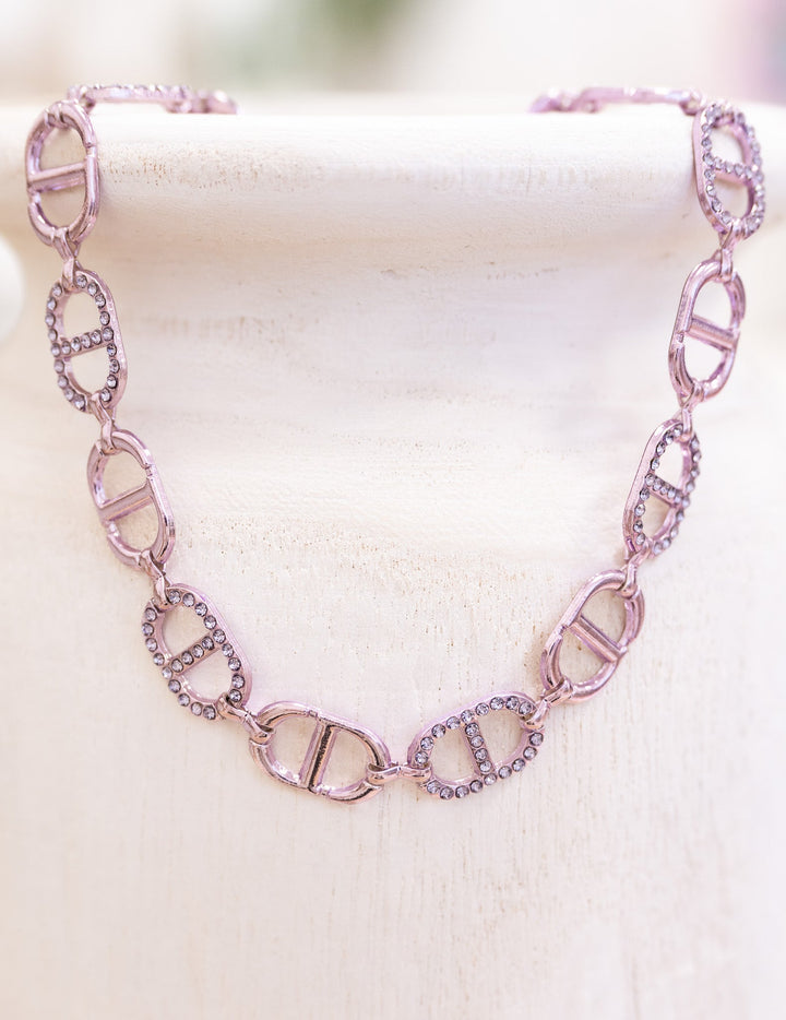 Blank Space Necklace - Liquid Metallic Lilac