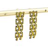 Like A Rolling Stone Earrings - Liquid Metallic Lemongrass