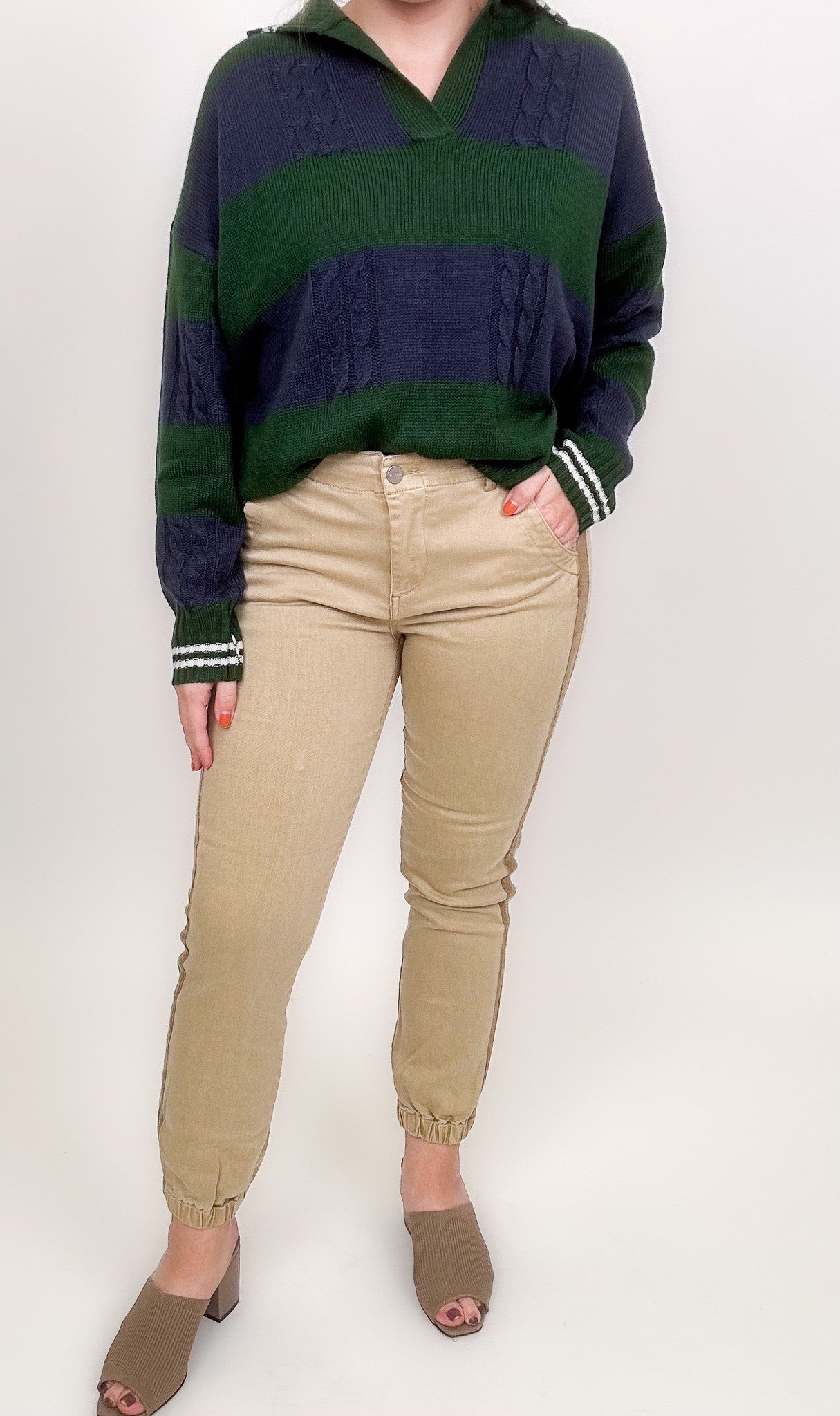 Risen Top Gun Jogger Jeans - Sand