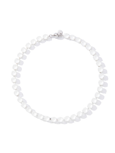 A Higher Place Necklace - Liquid Metallic Pearl White Cloud