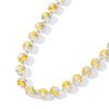 A Higher Place Necklace - Liquid Metallic Pearl White Neon Yellow