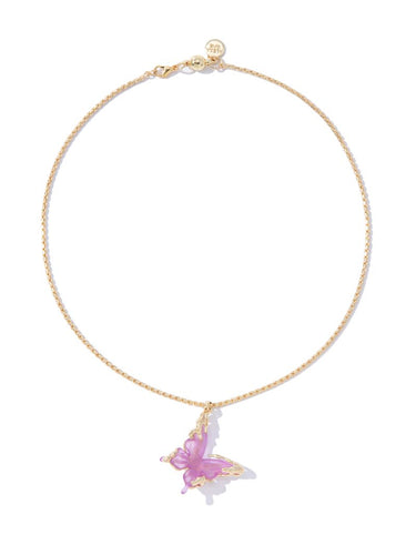 Wild One Necklace - Gold Bubblegum