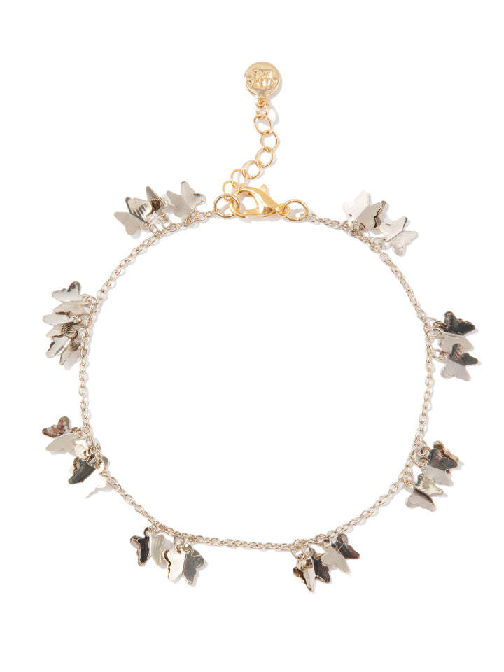 Amara Anklet - Metallic Linen