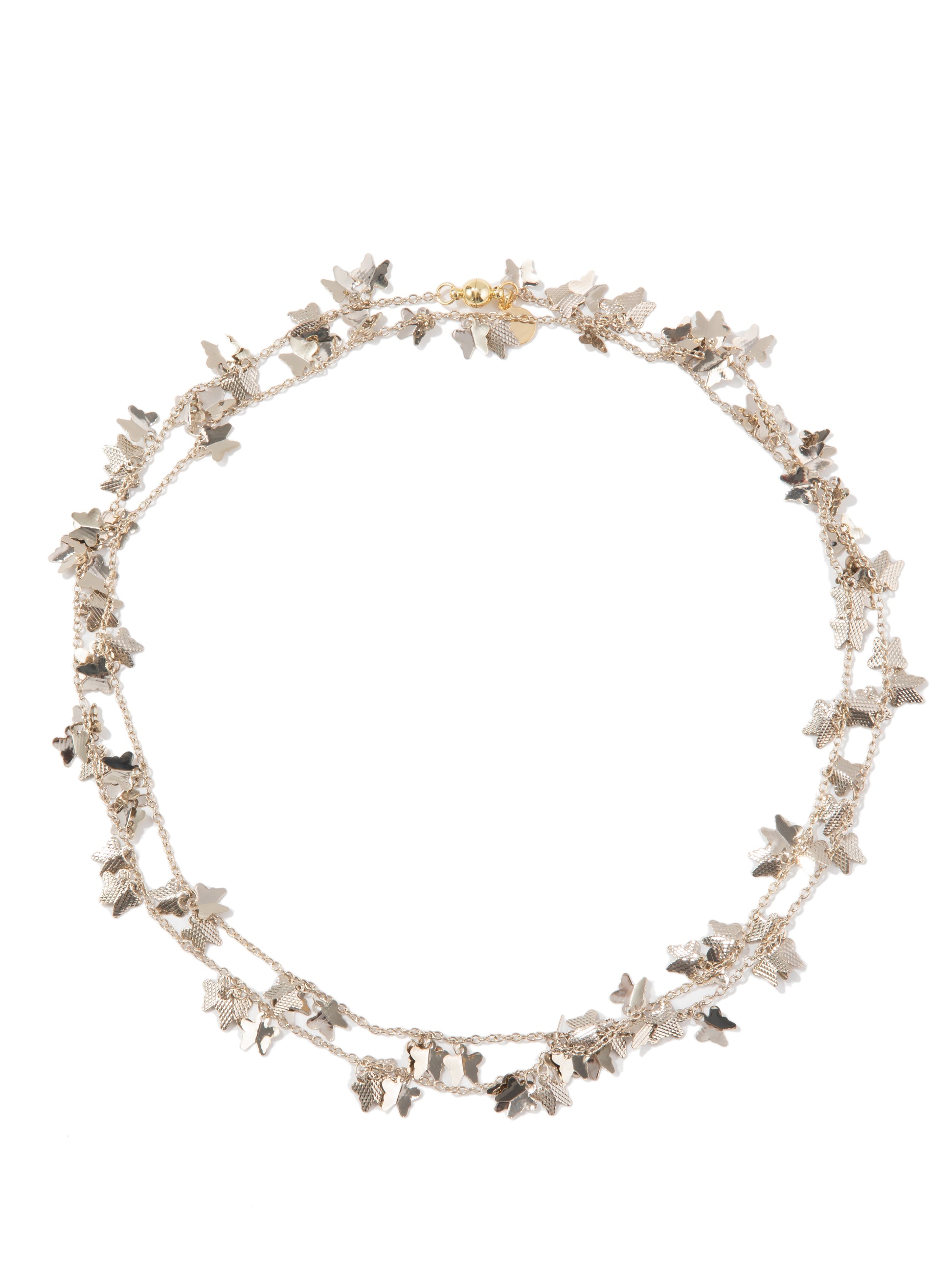 Amara Necklace Long - Metallic Linen