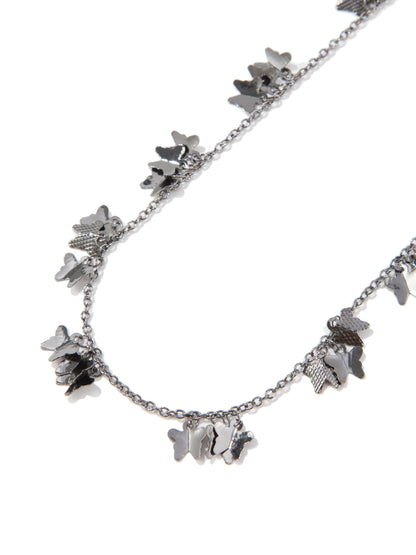 Amara Necklace Short - Gunmetal
