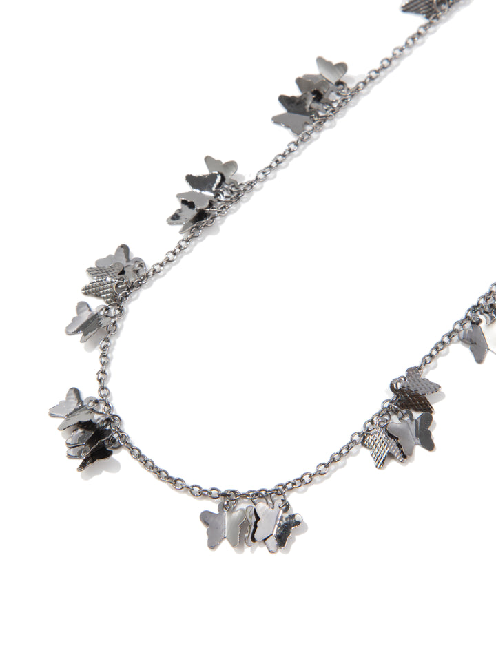 Amara Necklace Short - Gunmetal