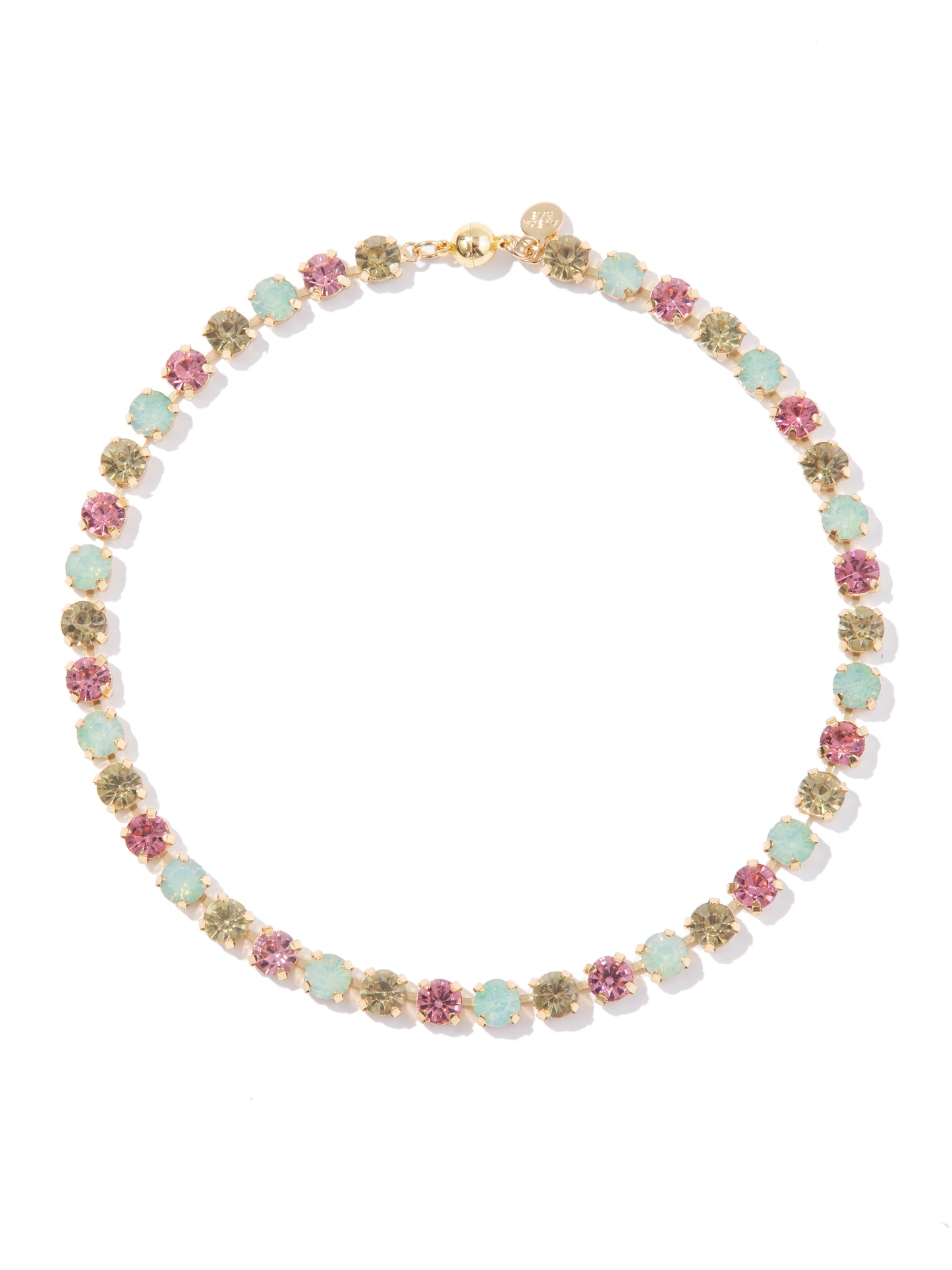 Ava Necklace Large - Gold Pastel Multi
