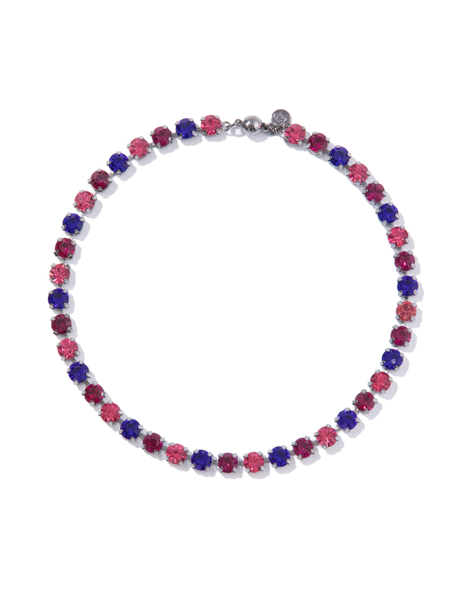 Ava Necklace Large - Gunmetal Bright Multi