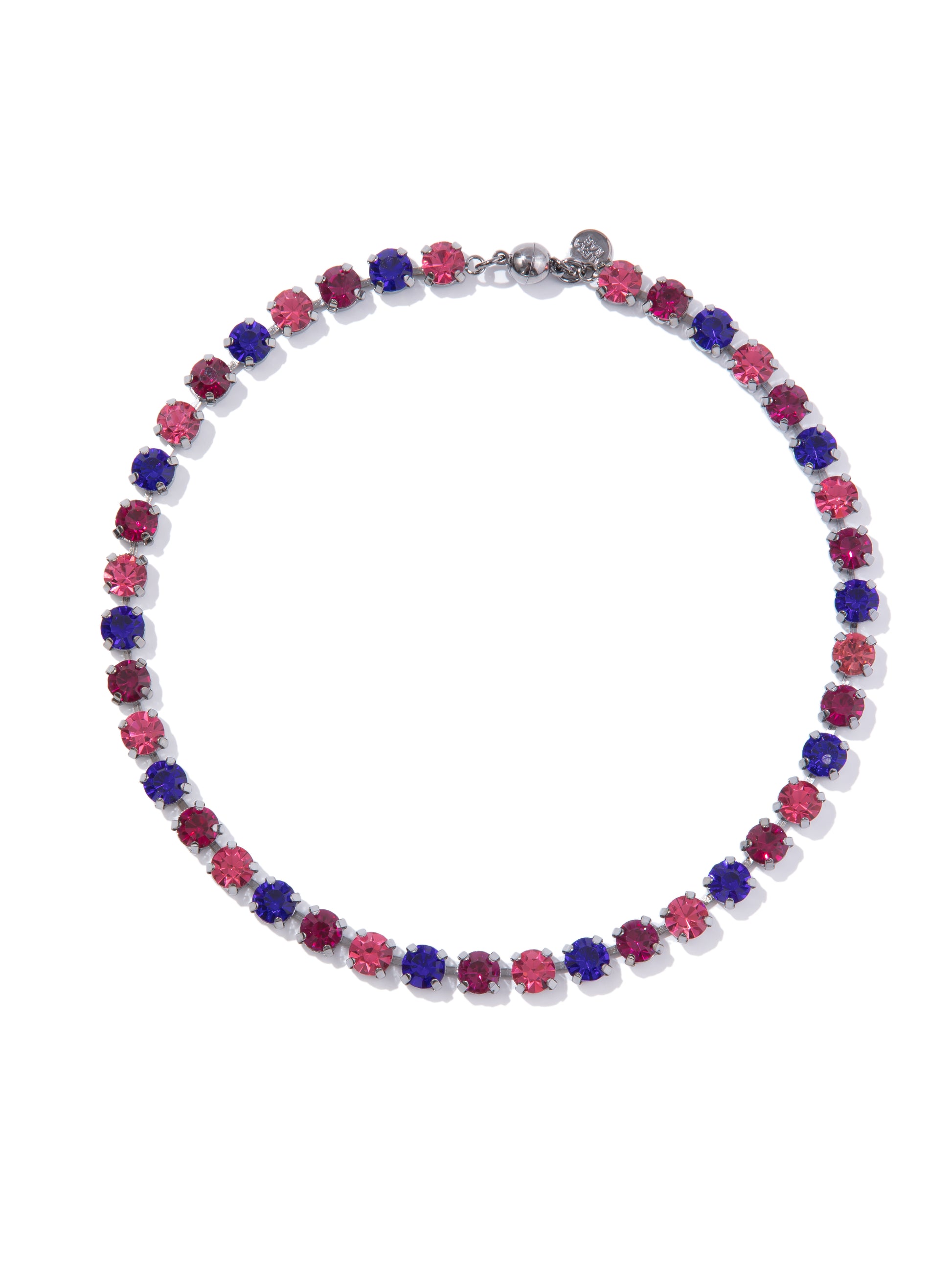 Ava Necklace Large - Gunmetal Bright Multi