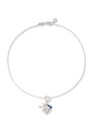Away We Go Necklace - Liquid Metallic Pearl White