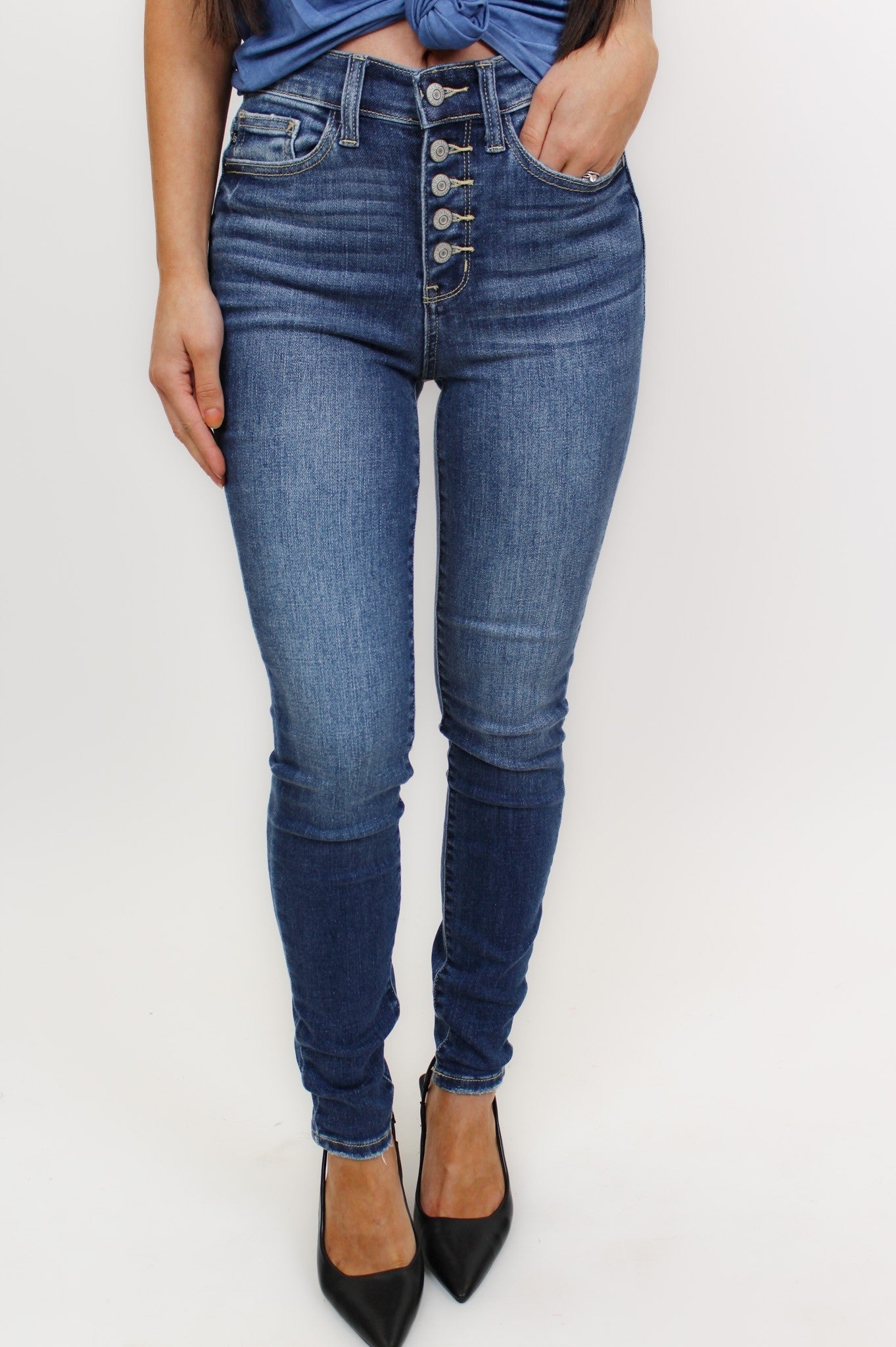 Judy Blue Diana Hi Rise Button Fly Skinny