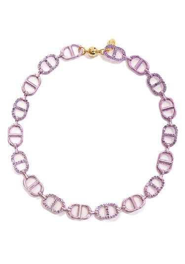 Blank Space Necklace - Liquid Metallic Lilac