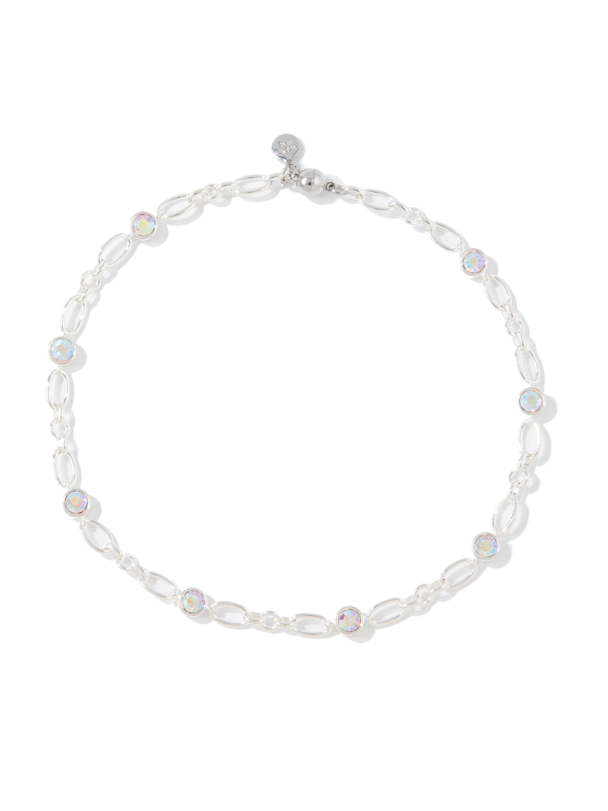 Bailey Necklace - Liquid Metallic Pearl White