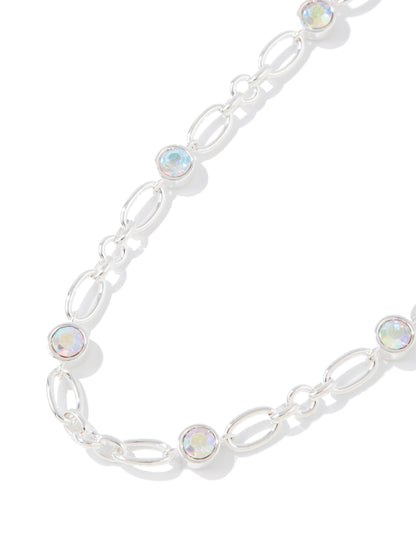 Bailey Necklace - Liquid Metallic Pearl White