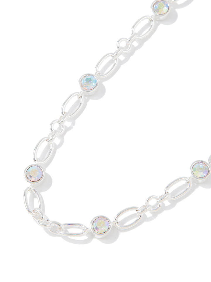 Bailey Necklace - Liquid Metallic Pearl White