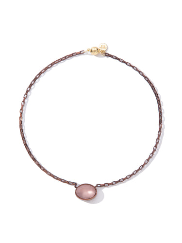 Bali Necklace - Metallic Hershey Kiss Mocha Silk