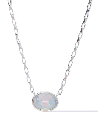 Bali Necklace - Liquid Metallic Pearl White