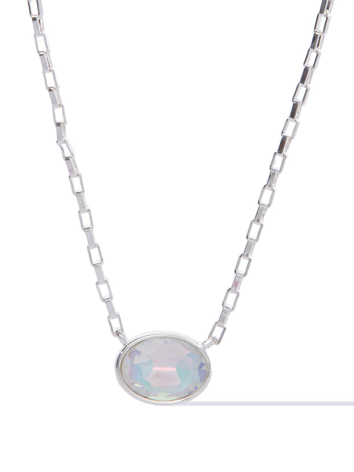 Bali Necklace - Liquid Metallic Pearl White