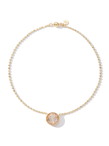 Barcelona Round Necklace - Champagne Kiss