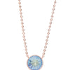 Barcelona Round Necklace - Light Rose Gold Lavender Rain