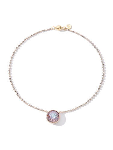 Barcelona Round Necklace - Linen Lavender Haze