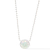 Barcelona Round Necklace - Liquid Metallic Pearl White Sugar