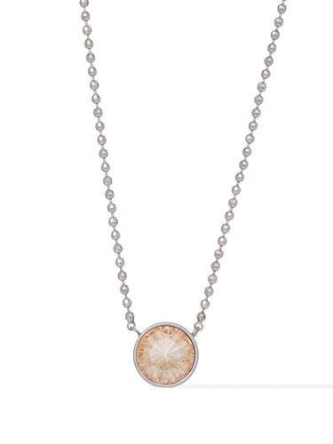 Barcelona Round Necklace - Champagne Kiss