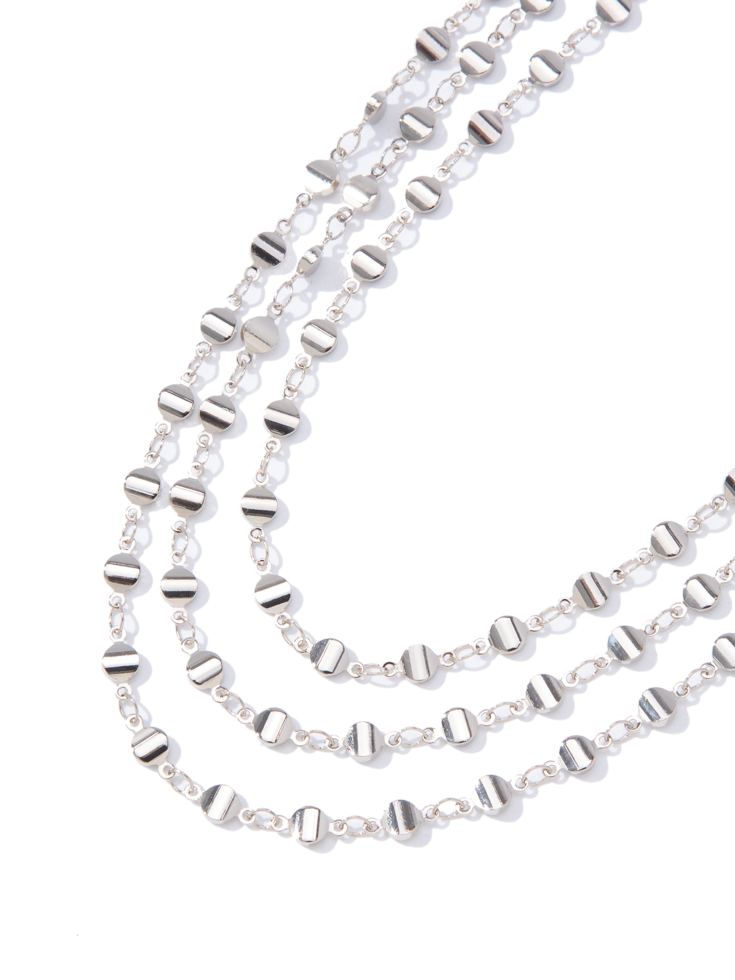 Bella Necklace - Liquid Metallic Pearl White