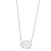 Bellamy Necklace - Liquid Metallic Pearl White Snow Glow