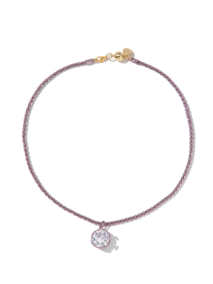 Betty James Necklace Short - Metallic Peony