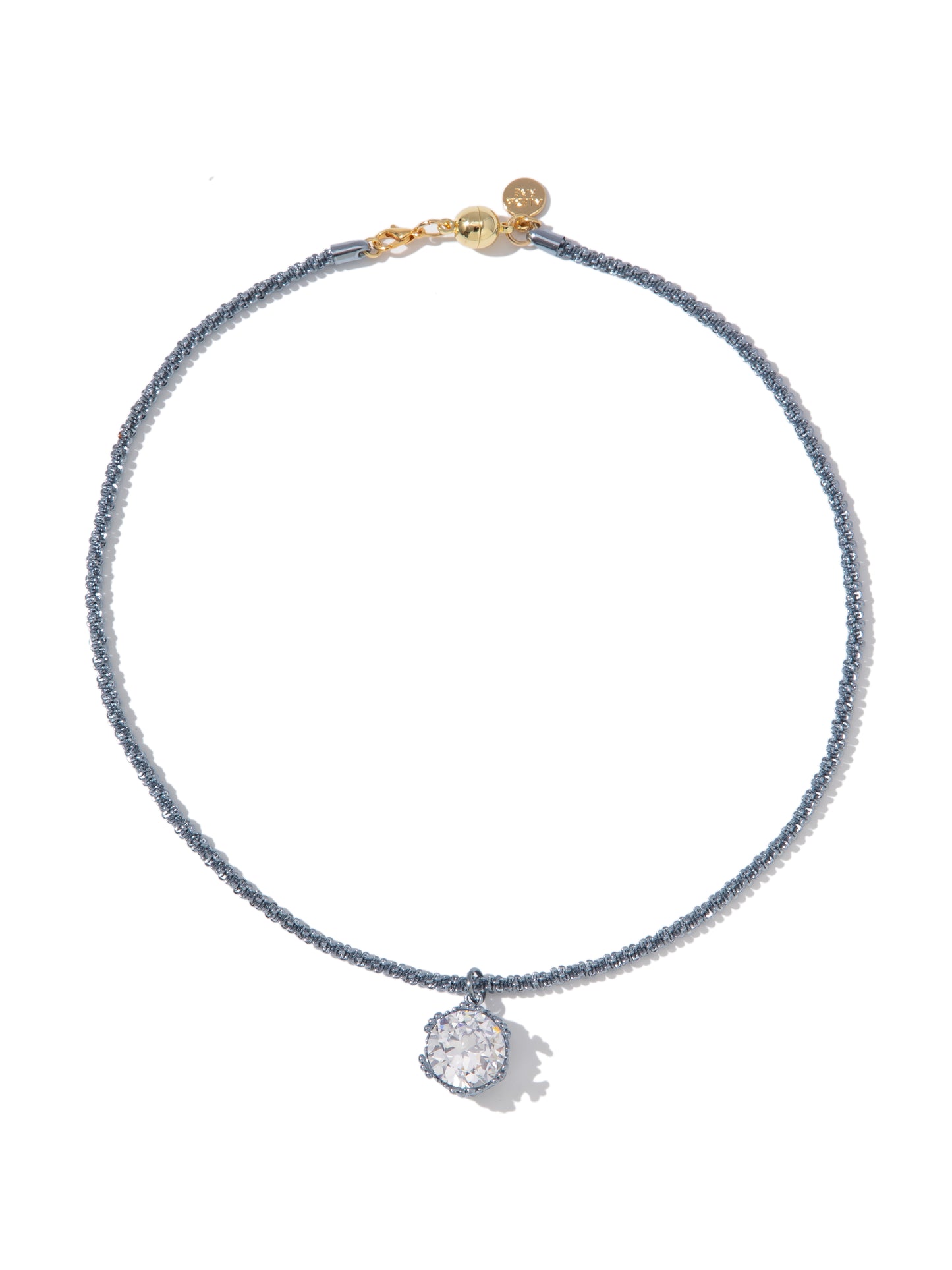 Betty James Necklace Short - Metallic Storm Blue