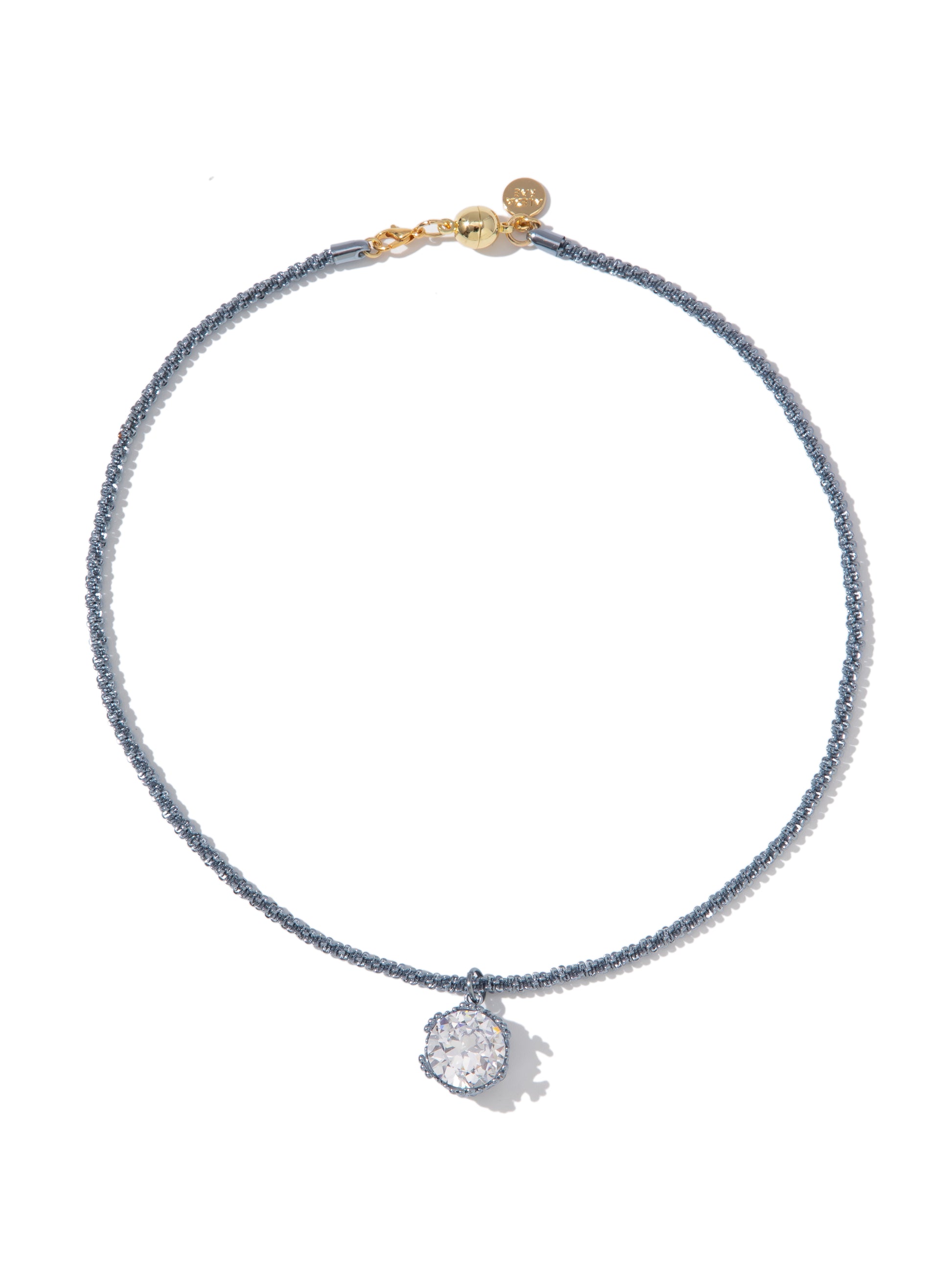 Betty James Necklace Short - Metallic Storm Blue