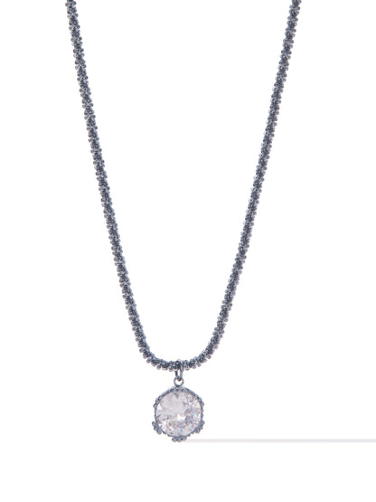 Betty James Necklace Short - Metallic Storm Blue