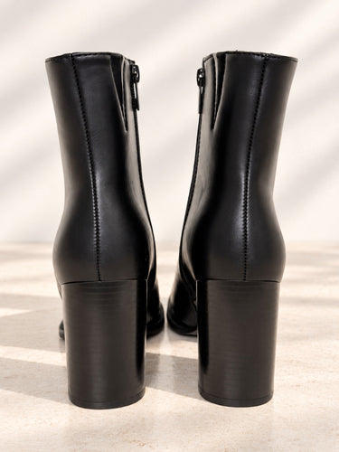 Cami Round Toe Booties - Black