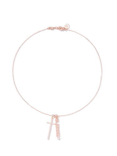 Blessed Life Necklace - Light Rose Gold