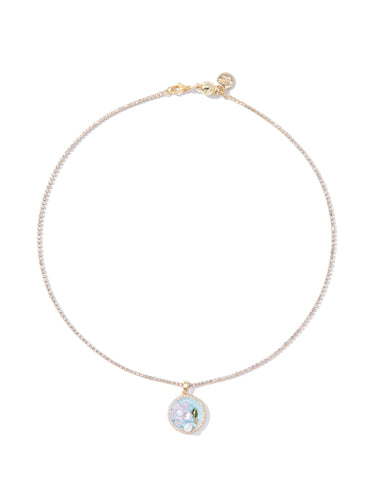 Bloom In Dreams Necklace - Gold Dream Blue