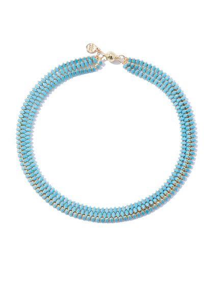 Blue Halo Multi Layered Necklace - Turquoise