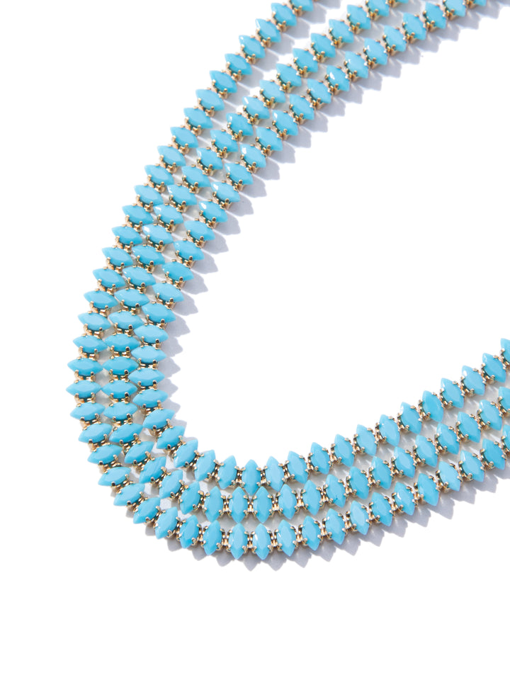 Blue Halo Multi Layered Necklace - Turquoise