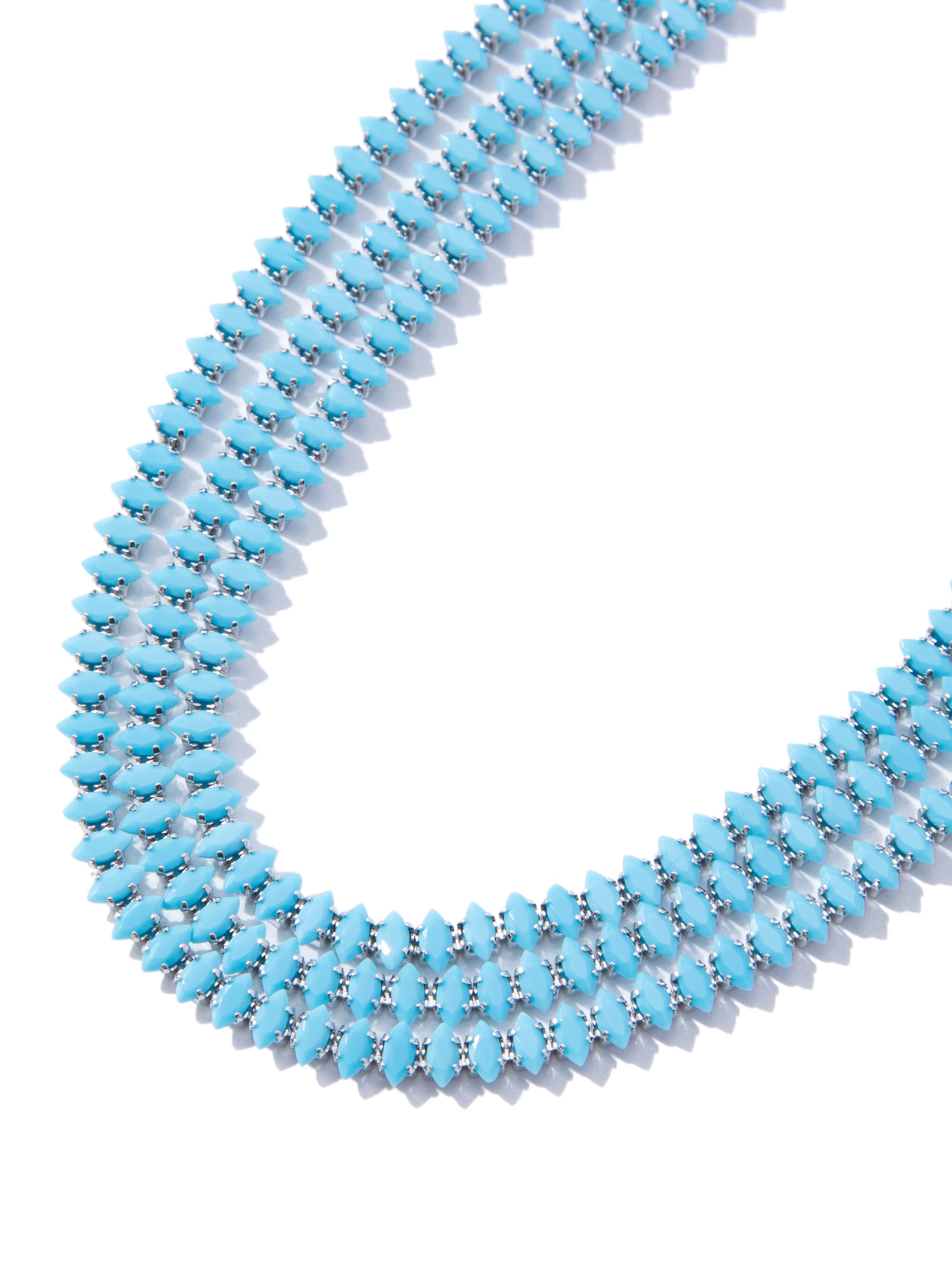 Blue Halo Multi Layered Necklace - Turquoise