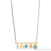 Blue Sage Spirit Necklace - Gold Turquoise