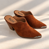 Corky's Tell It To The Judge Heels - Tobacco Faux Suede