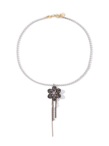 Calyx Necklace - Linen Dust Petal