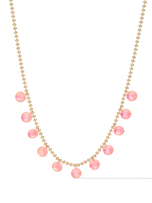 Candy Rain Necklace - Neon Pink