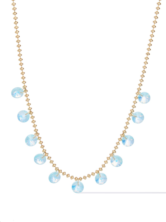 Candy Rain Necklace - Neon Sky Blue