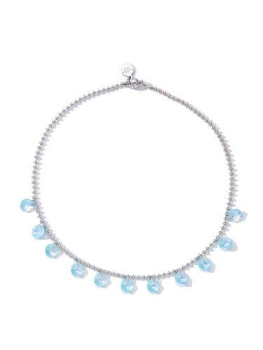Candy Rain Necklace - Neon Sky Blue