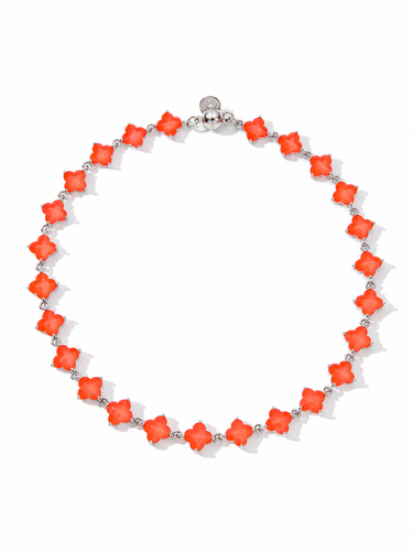 Midnight In Venice Necklace - Neon Coral
