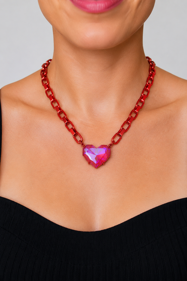 Summer Love Necklace - Metallic Rouge
